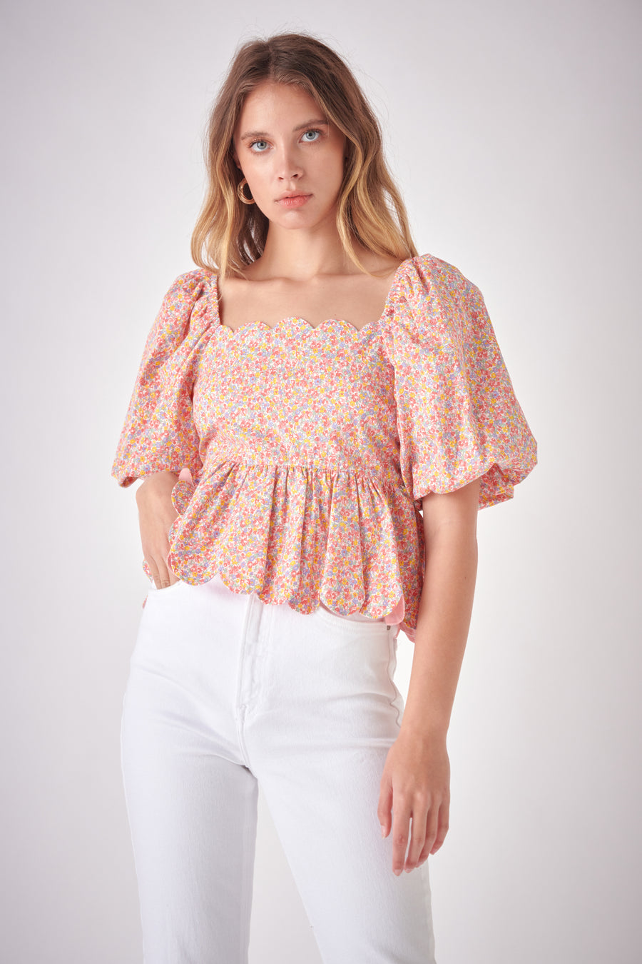 Scalloped Detail Top