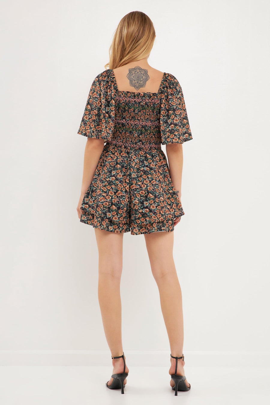 FREE THE ROSES - Smocked Detail Romper - ROMPERS available at Objectrare