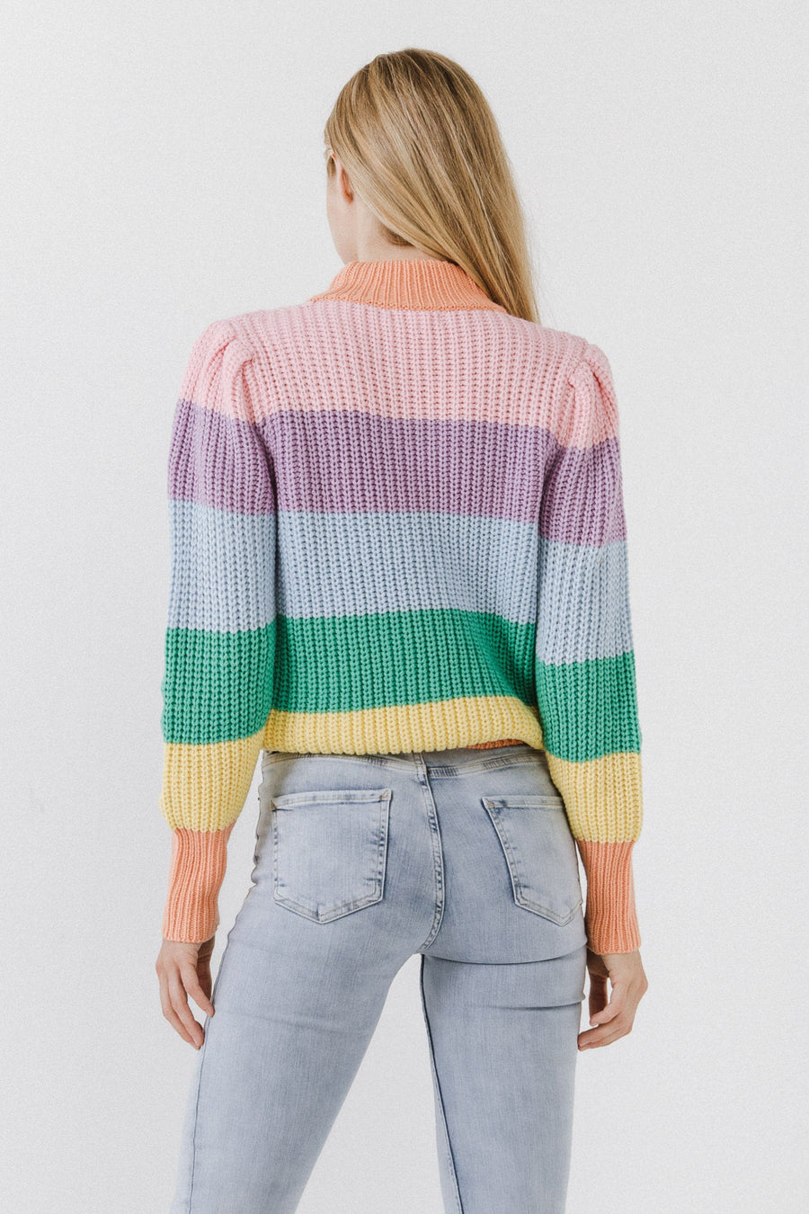 FREE THE ROSES - Multi Color Stripe Sweater - SWEATERS & KNITS available at Objectrare