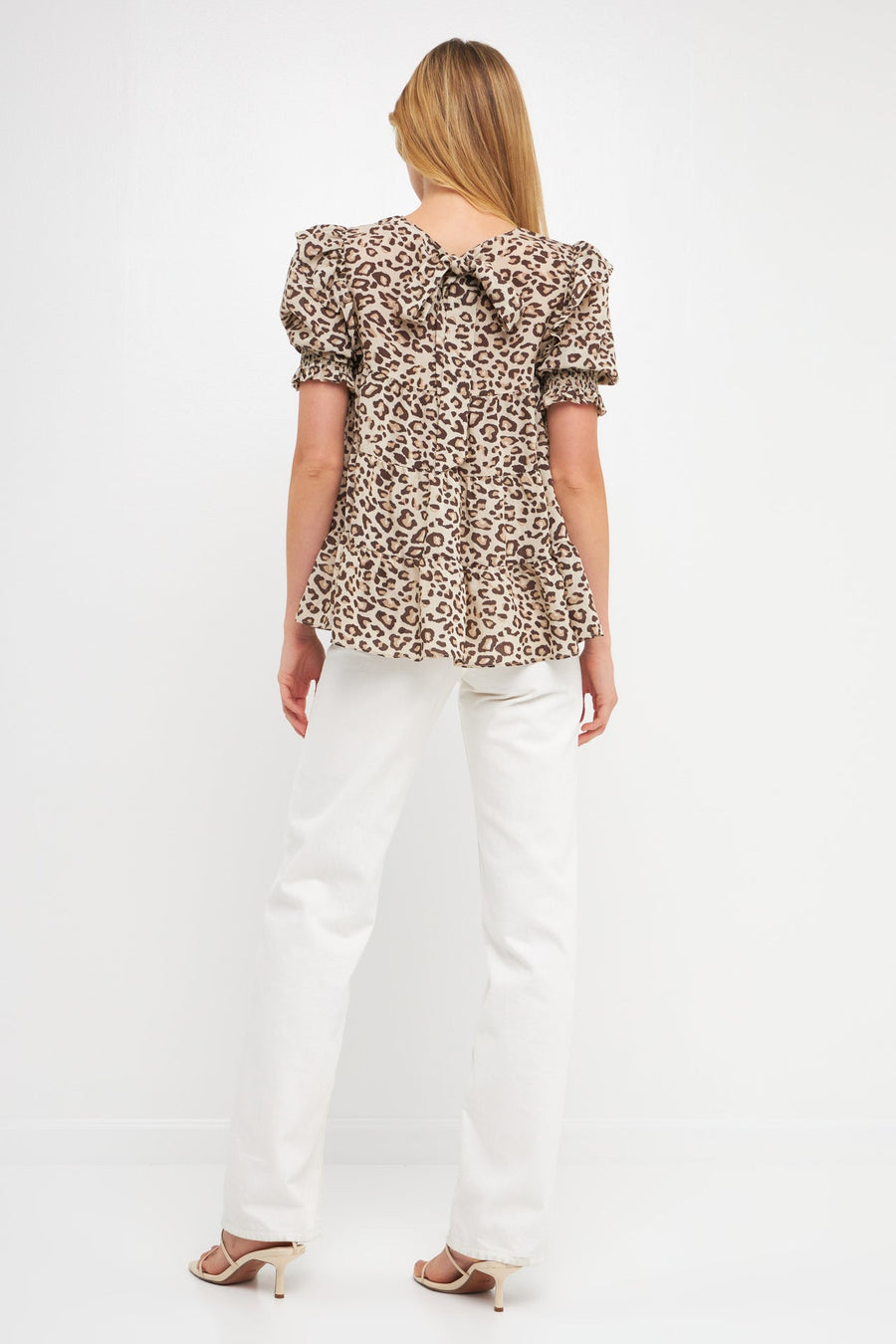 FREE THE ROSES - Animal Print Tiered Blouse - SHIRTS & BLOUSES available at Objectrare