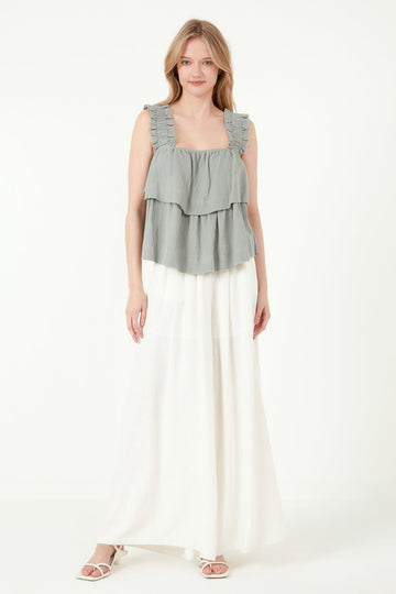 FREE THE ROSES - Ruffled Straps with Tiered Top - TOPS available at Objectrare