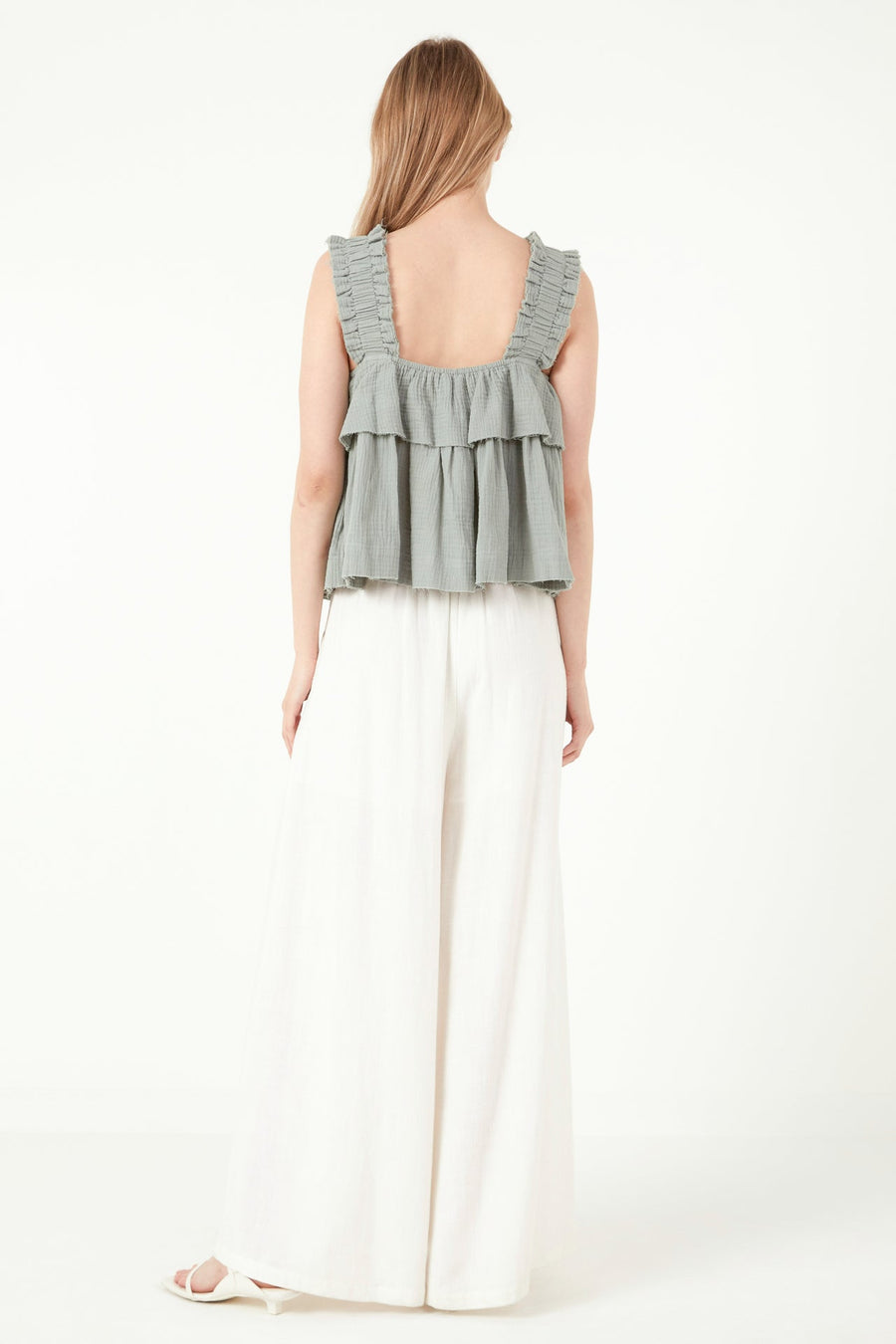 FREE THE ROSES - Ruffled Straps with Tiered Top - TOPS available at Objectrare