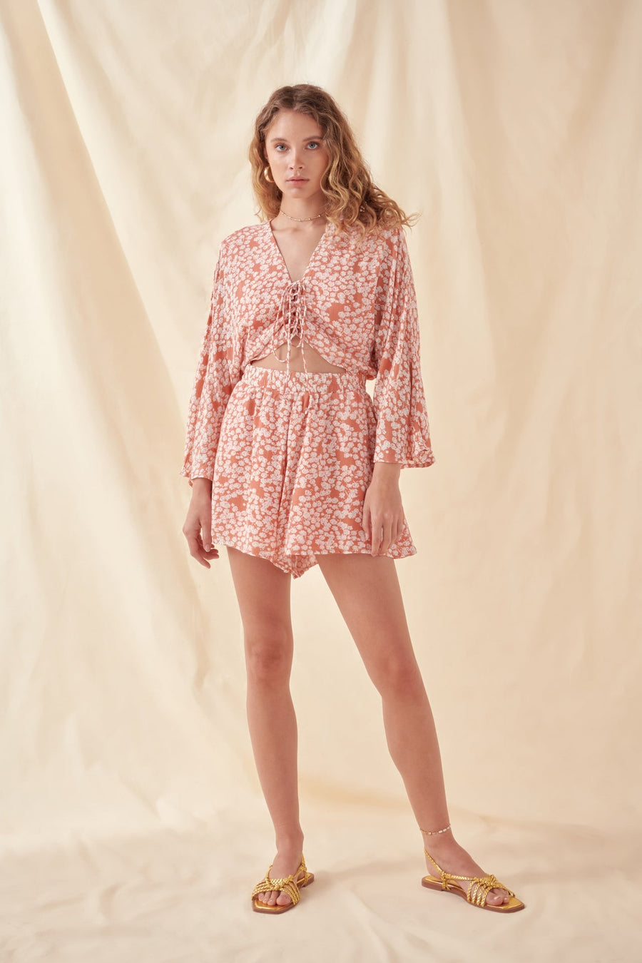 FREE THE ROSES - Front Spaghetti Romper - ROMPERS available at Objectrare