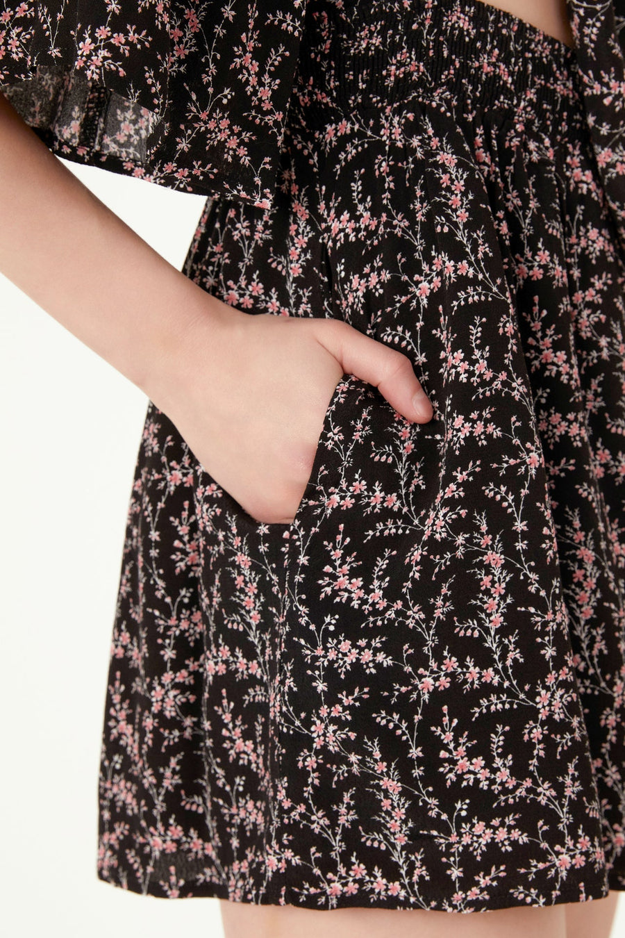 FREE THE ROSES - Floral Tied Detail Romper - ROMPERS available at Objectrare