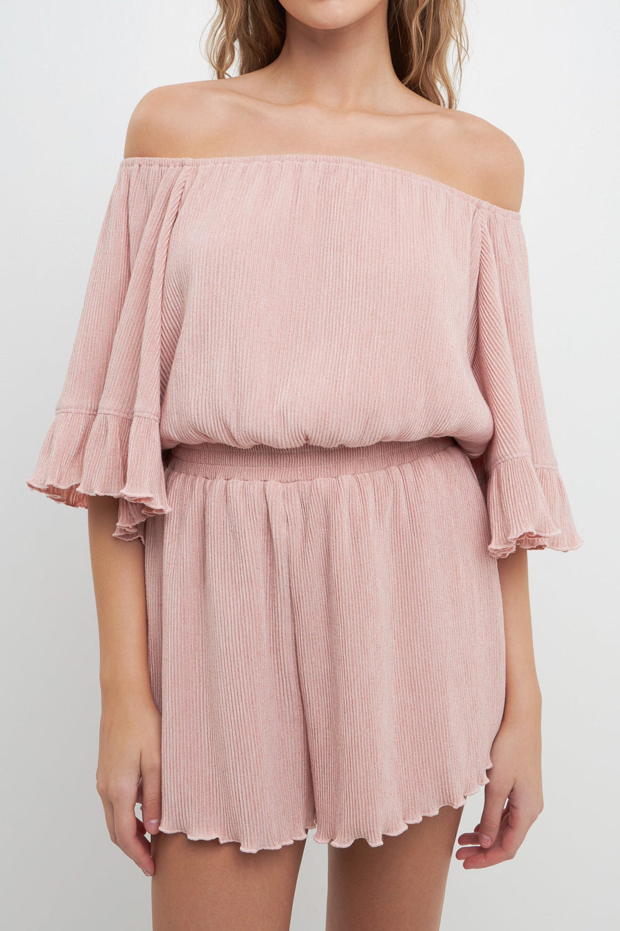 FREE THE ROSES - Texture Knit Romper - ROMPERS available at Objectrare
