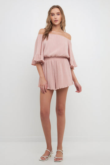 FREE THE ROSES - Texture Knit Romper - ROMPERS available at Objectrare