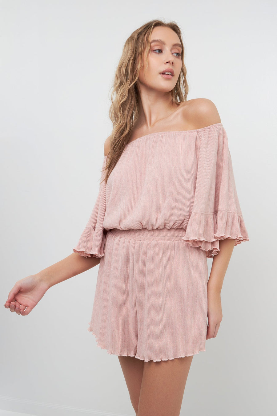 FREE THE ROSES - Texture Knit Romper - ROMPERS available at Objectrare