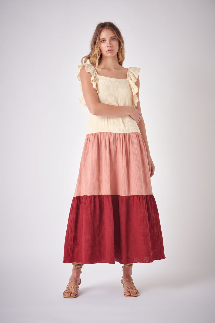 FREE THE ROSES - Color Block Midi Dress - DRESSES available at Objectrare
