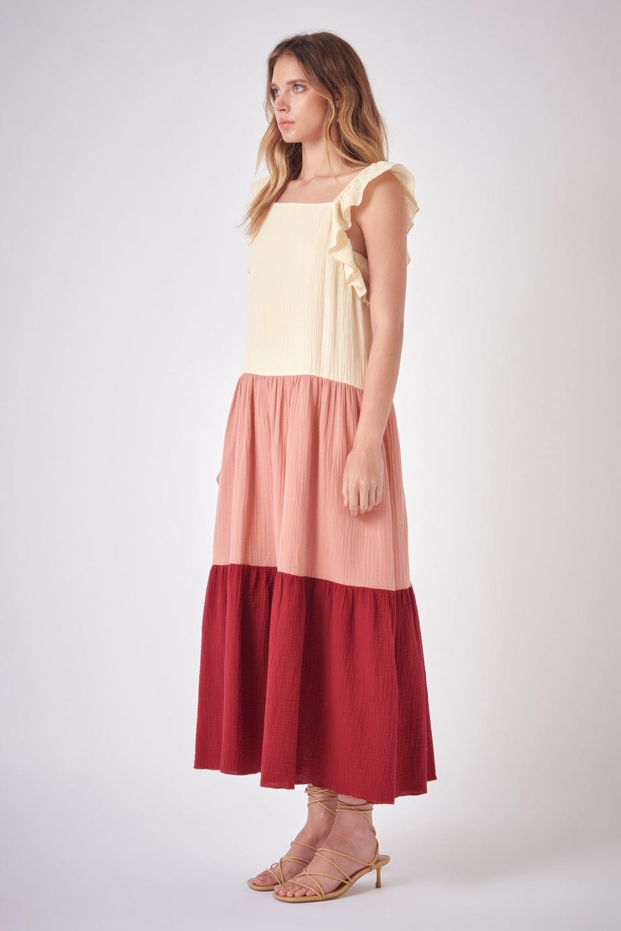 FREE THE ROSES - Color Block Midi Dress - DRESSES available at Objectrare