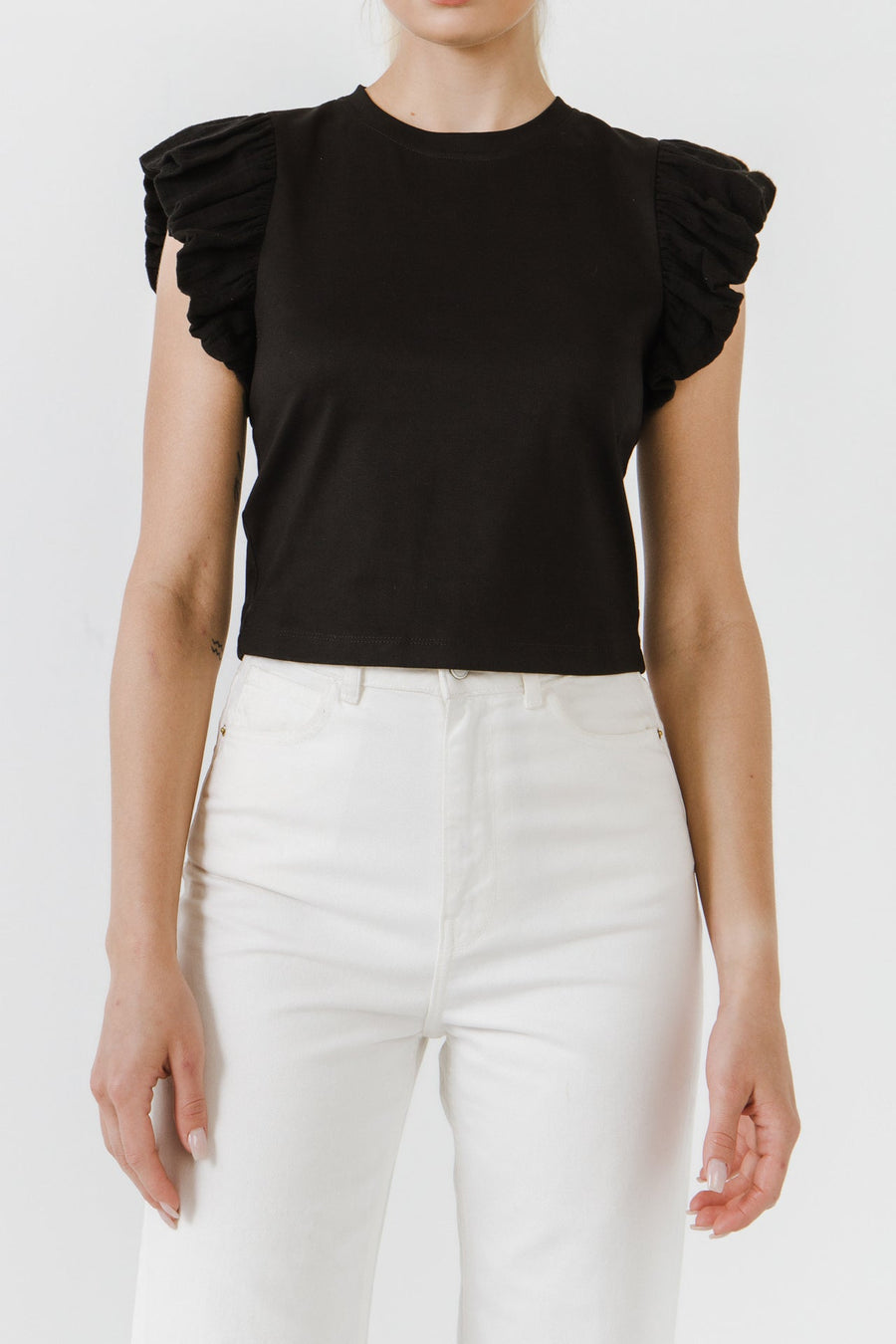 FREE THE ROSES - Mixed Media Top - TOPS available at Objectrare