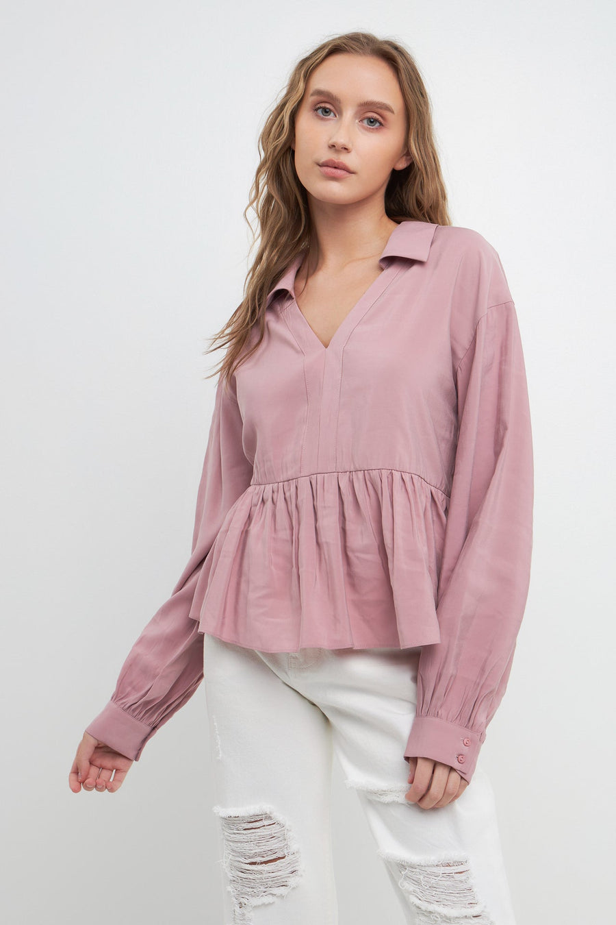 FREE THE ROSES - Puff Long Sleeve Top - TOPS available at Objectrare