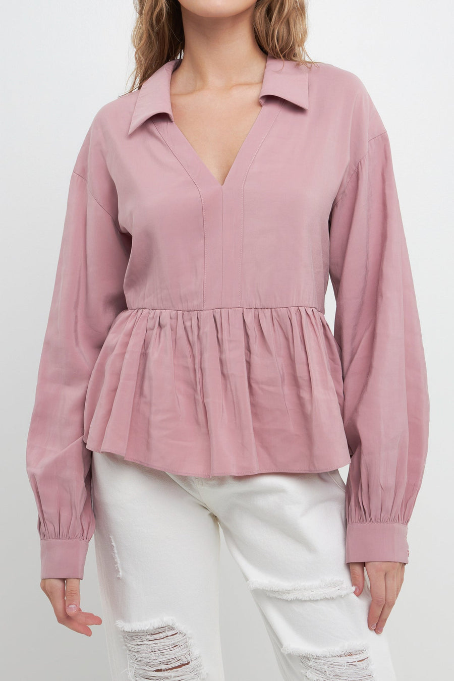 FREE THE ROSES - Puff Long Sleeve Top - TOPS available at Objectrare
