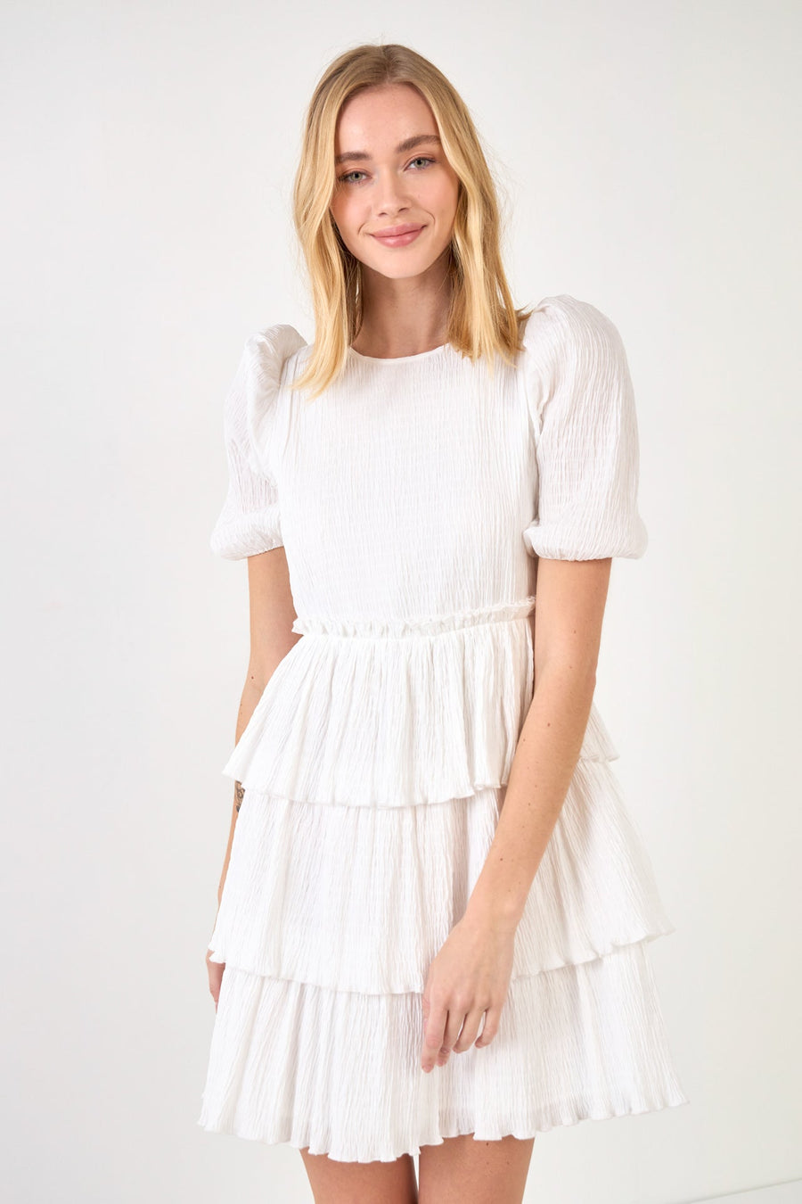 FREE THE ROSES - Texture Tiered Dress - DRESSES available at Objectrare