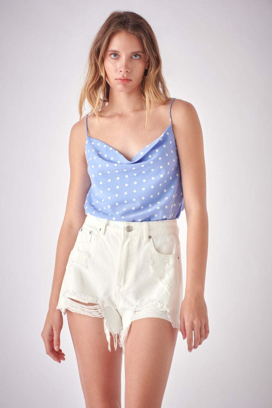 FREE THE ROSES - Polka Dot Cami Top - CAMI TOPS & TANK available at Objectrare
