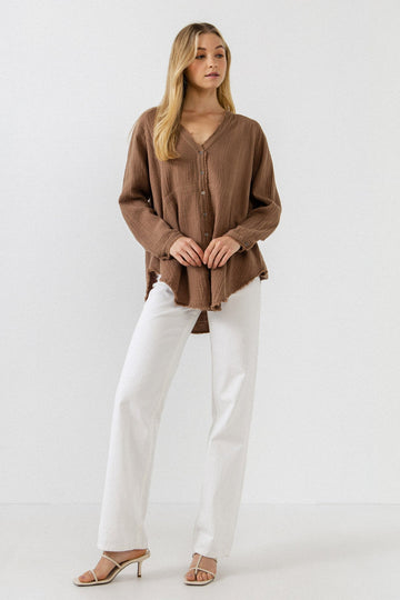 FREE THE ROSES - Button Down Tunic - DRESSES available at Objectrare