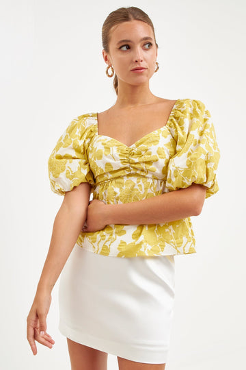 FREE THE ROSES - Floral Tied Back Top - TOPS available at Objectrare