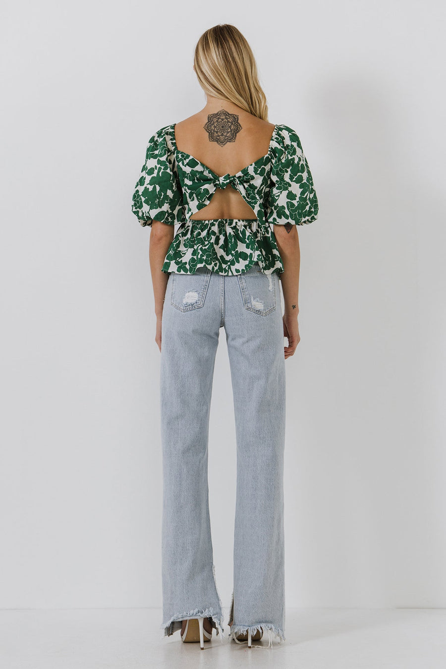 FREE THE ROSES - Floral Tied Back Top - TOPS available at Objectrare