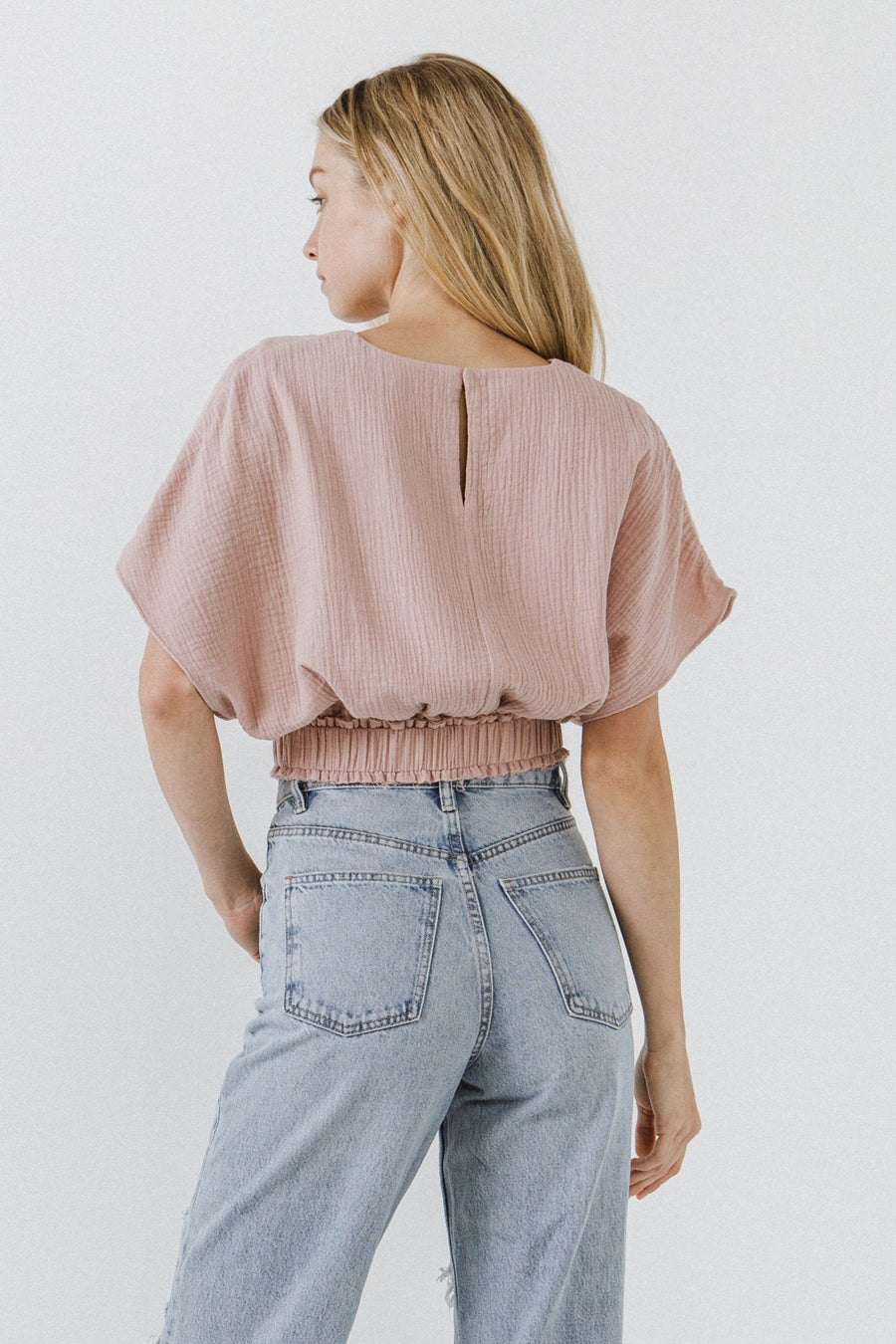 FREE THE ROSES - V-Neckline Cropped Top - TOPS available at Objectrare