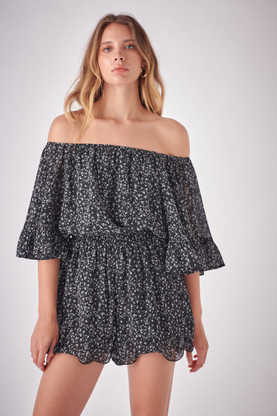 FREE THE ROSES - Flowy Ditsy Floral Romper - ROMPERS available at Objectrare