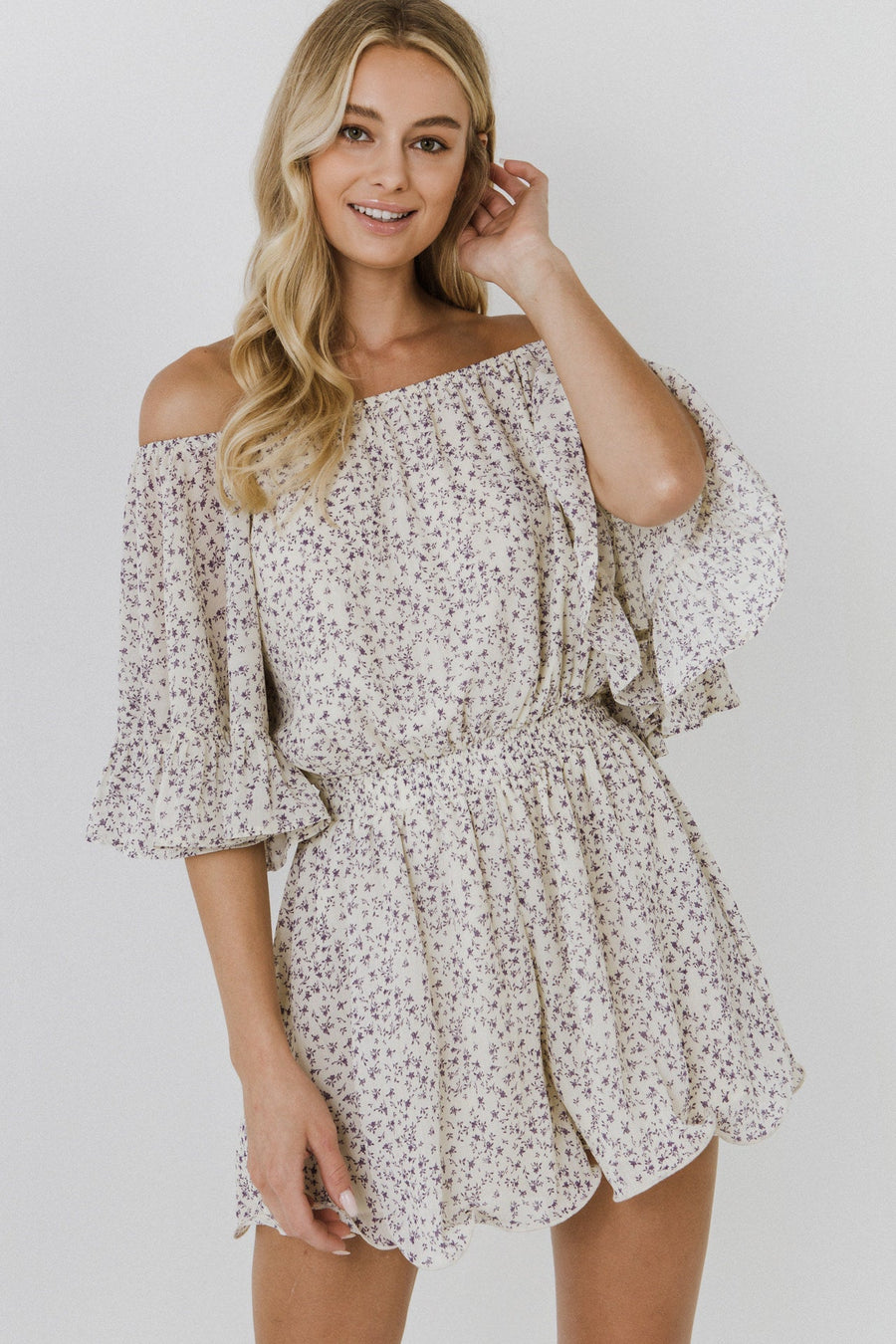 FREE THE ROSES - Flowy Ditsy Floral Romper - ROMPERS available at Objectrare