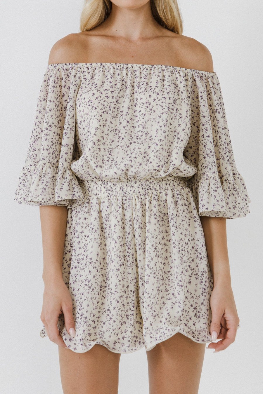 FREE THE ROSES - Flowy Ditsy Floral Romper - ROMPERS available at Objectrare