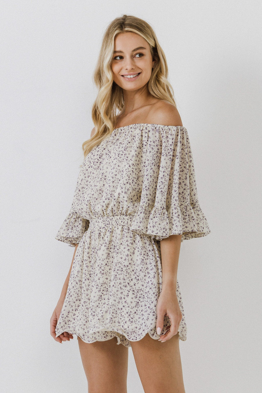 FREE THE ROSES - Flowy Ditsy Floral Romper - ROMPERS available at Objectrare
