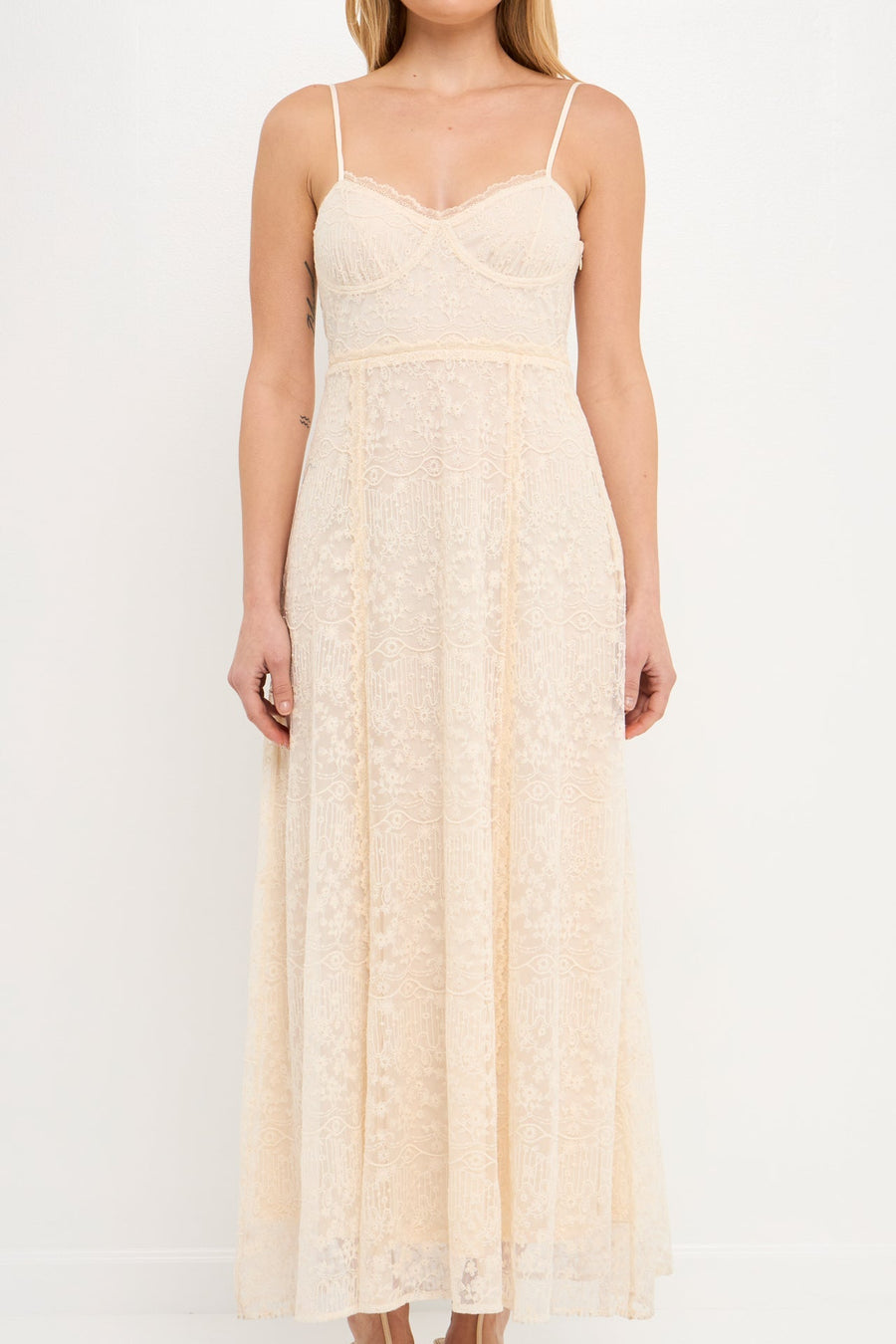 FREE THE ROSES - Embroidered Lace Camisole Dress - DRESSES available at Objectrare