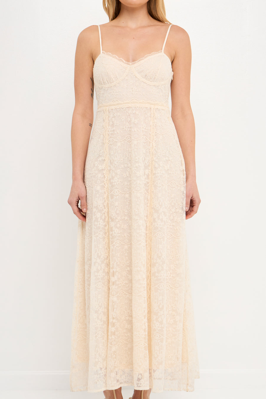 Embroidered Lace Camisole Dress