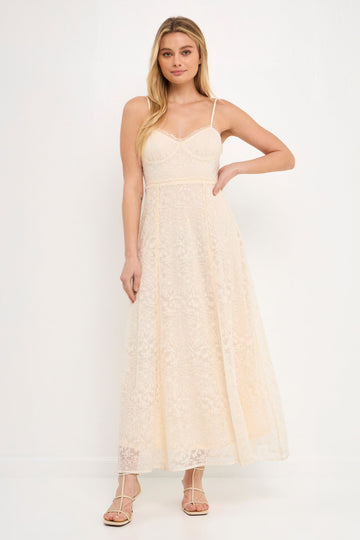 FREE THE ROSES - Embroidered Lace Camisole Dress - DRESSES available at Objectrare