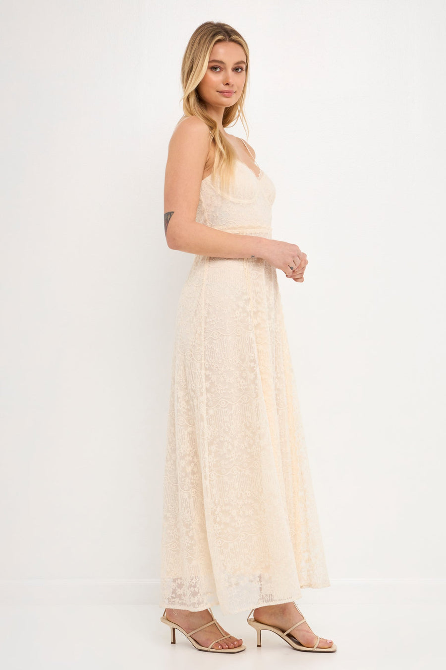 FREE THE ROSES - Embroidered Lace Camisole Dress - DRESSES available at Objectrare