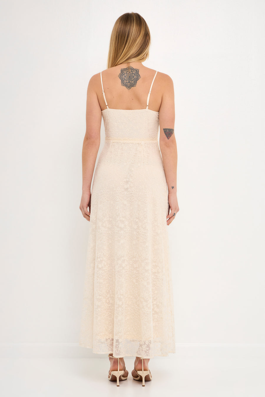 Embroidered Lace Camisole Dress