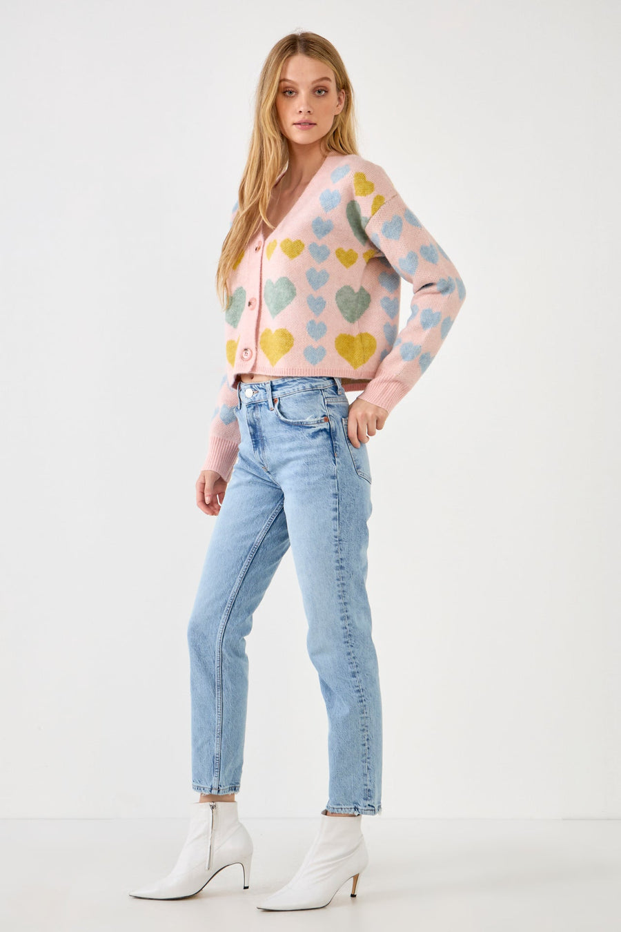 FREE THE ROSES - Pastel Heart Cardigan - CARDIGANS available at Objectrare