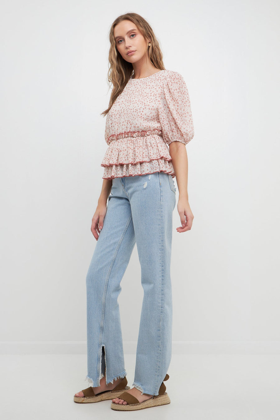 FREE THE ROSES - Pleated Floral Top - TOPS available at Objectrare
