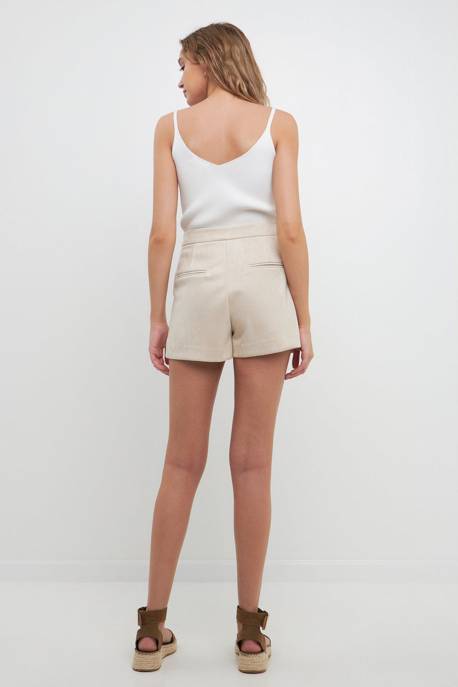FREE THE ROSES - Suede Shorts - SHORTS available at Objectrare