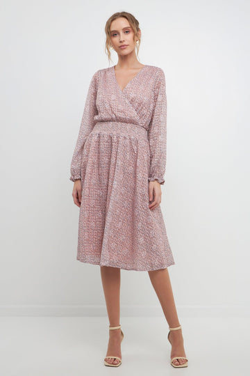 FREE THE ROSES - Floral Waist Smocked Midi Dress - DRESSES available at Objectrare
