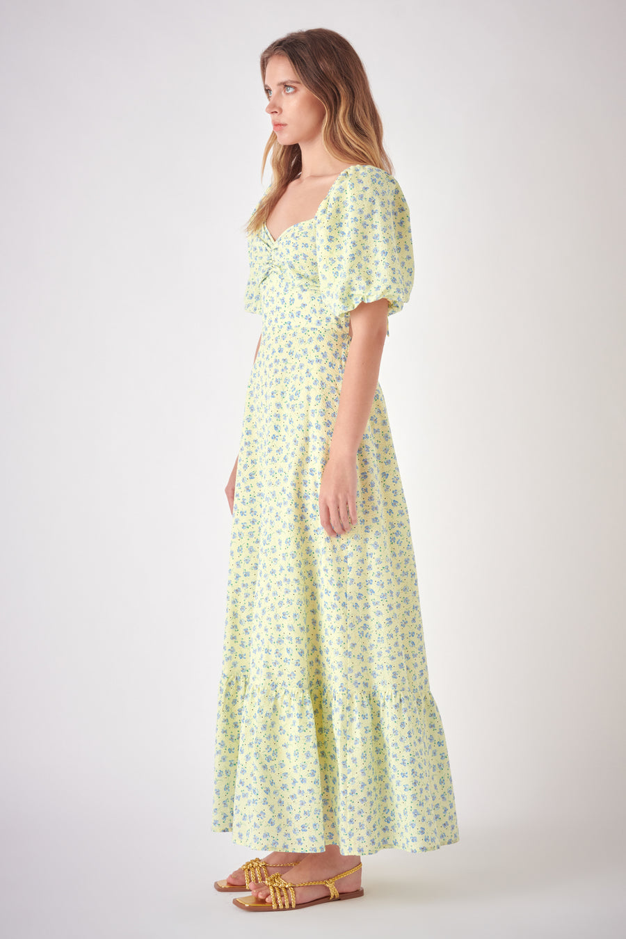 floral print cotton maxi dress free the roses Free the Roses Women's High-Low Maxi Dress