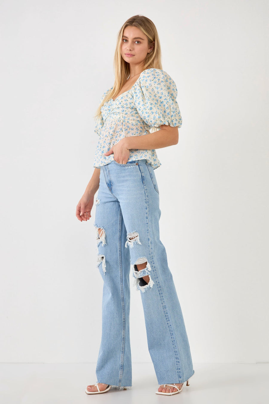 FREE THE ROSES - Floral Women Tie Back Top - TOPS available at Objectrare