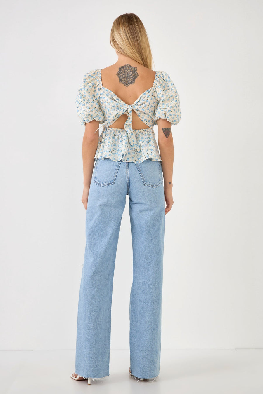 FREE THE ROSES - Floral Women Tie Back Top - TOPS available at Objectrare