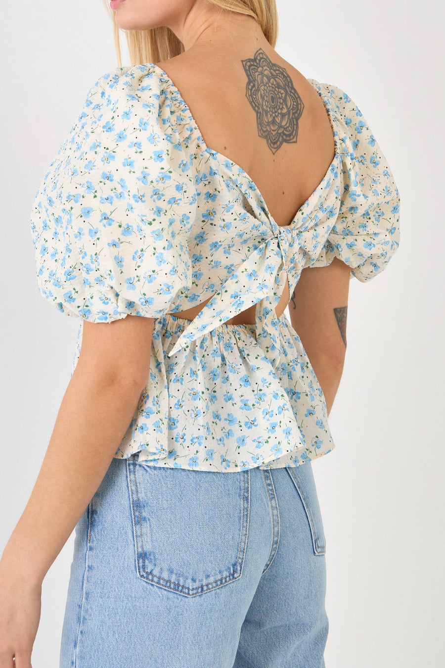FREE THE ROSES - Floral Women Tie Back Top - TOPS available at Objectrare