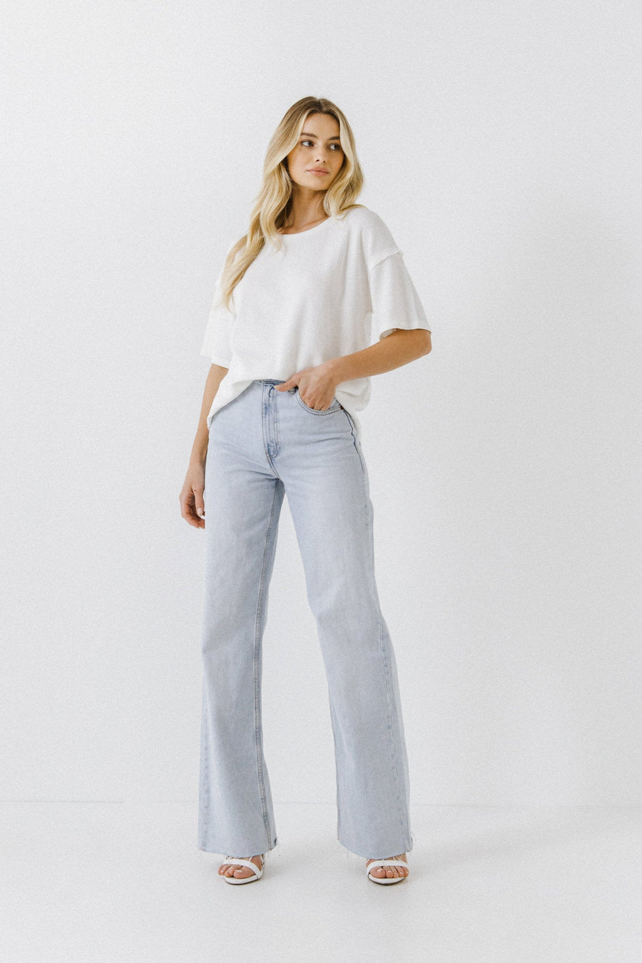 FREE THE ROSES - Thermal Knit Top - TOPS available at Objectrare