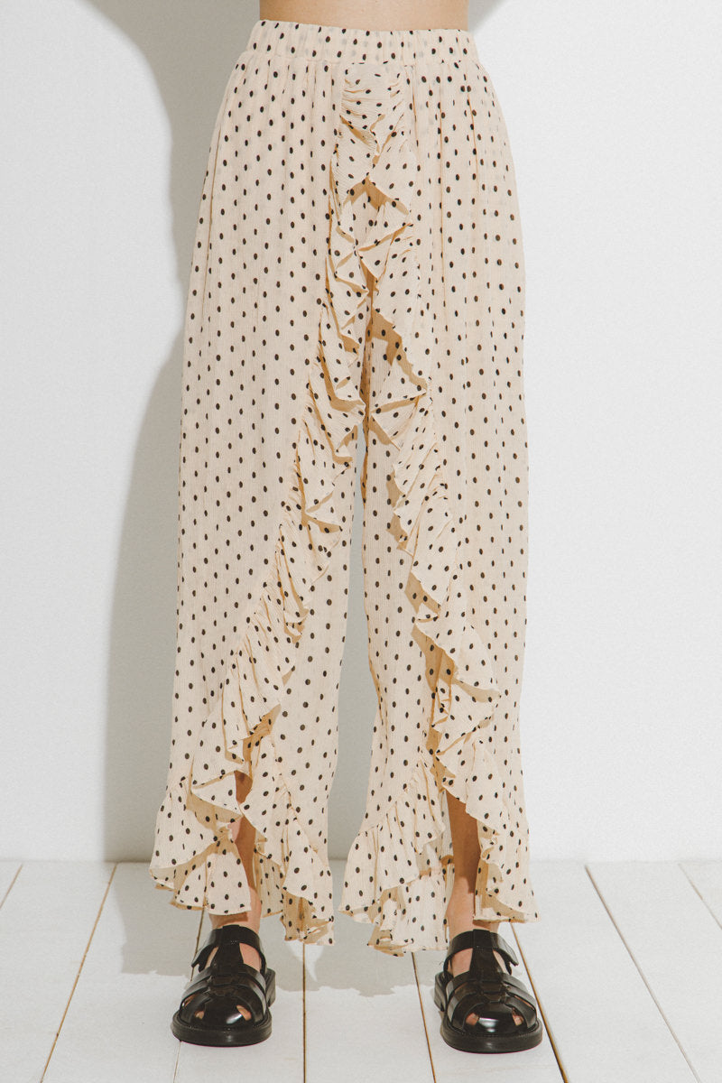 FREE THE ROSES - Polka Dot Ruffled Pants - PANTS available at Objectrare