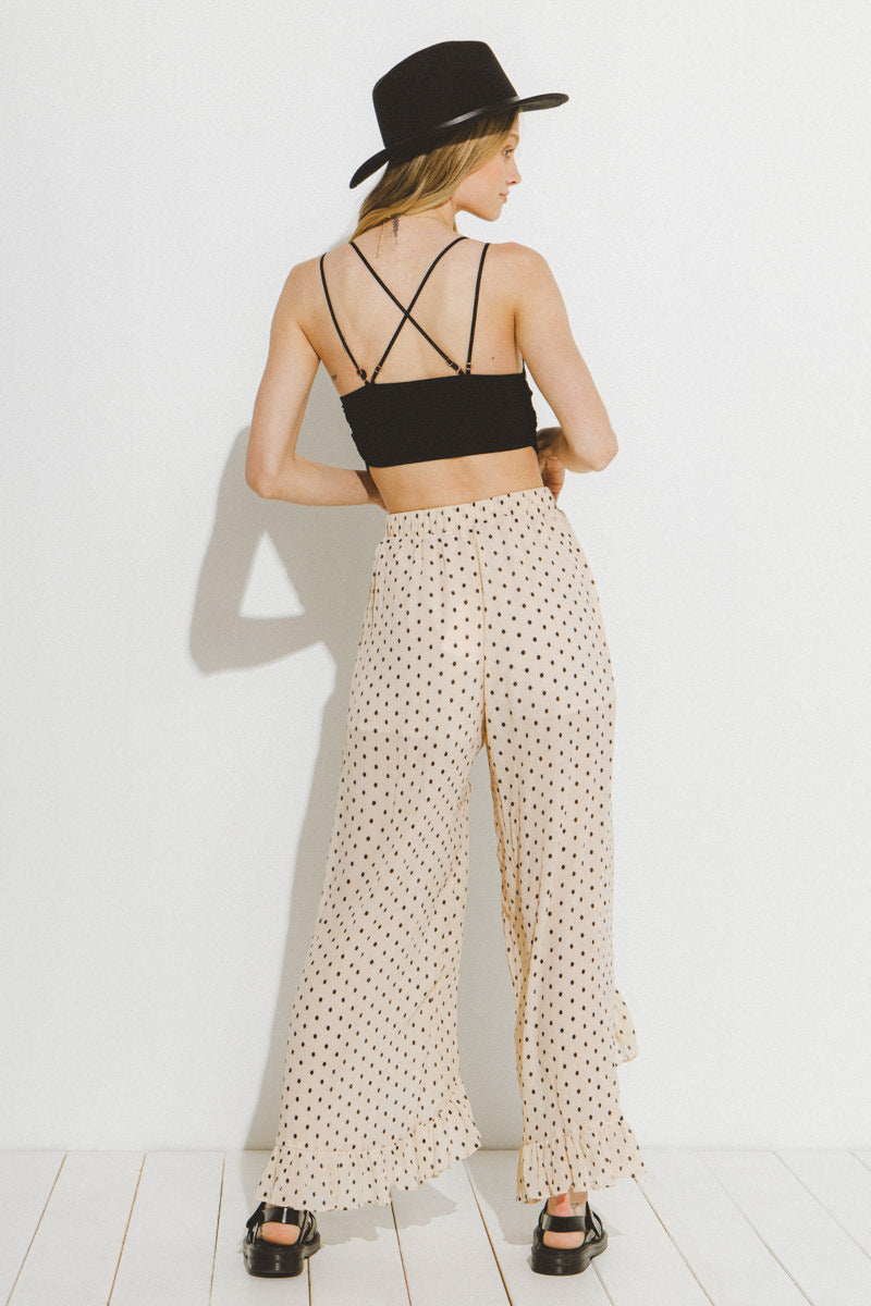 FREE THE ROSES - Polka Dot Ruffled Pants - PANTS available at Objectrare