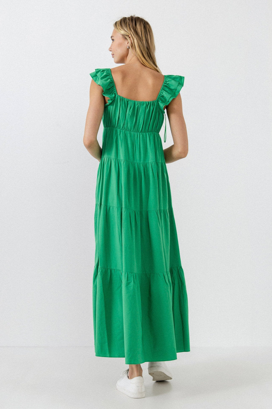 Ruffle Sleeve Maxi Dress