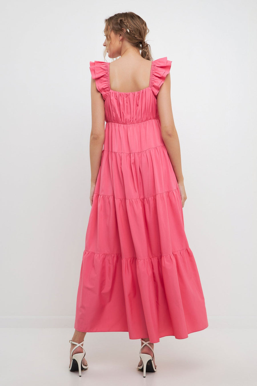 FREE THE ROSES - Ruffle Sleeve Maxi Dress - DRESSES available at Objectrare