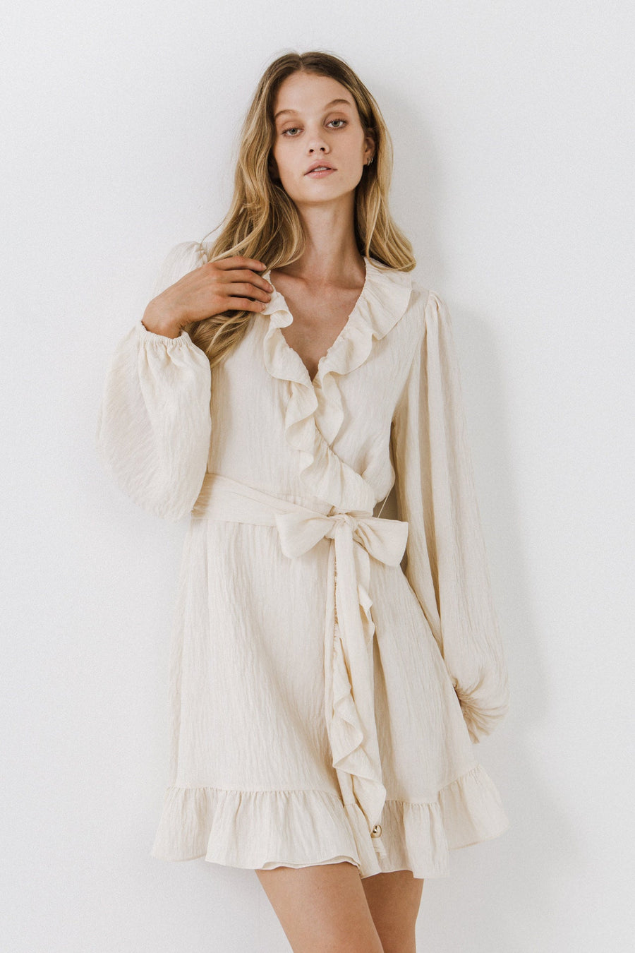 FREE THE ROSES - Ruffled Wrap Dress - DRESSES available at Objectrare