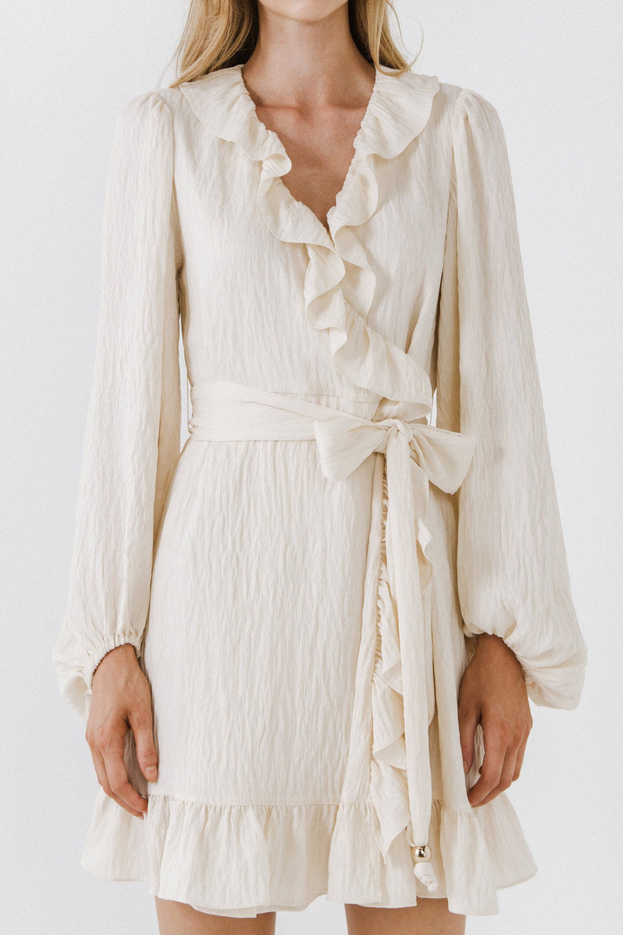 FREE THE ROSES - Ruffled Wrap Dress - DRESSES available at Objectrare