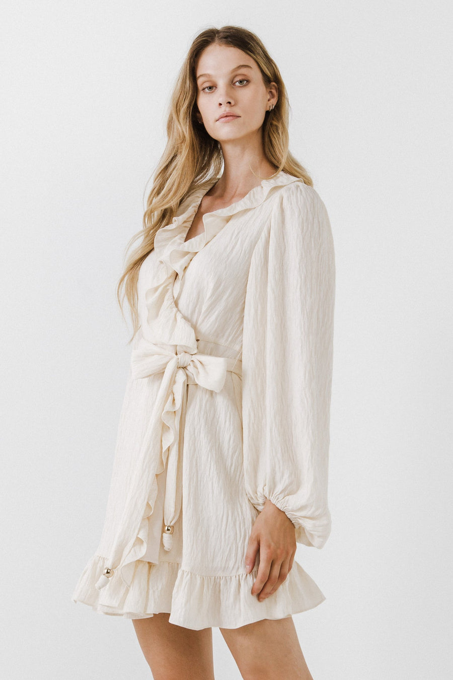 FREE THE ROSES - Ruffled Wrap Dress - DRESSES available at Objectrare