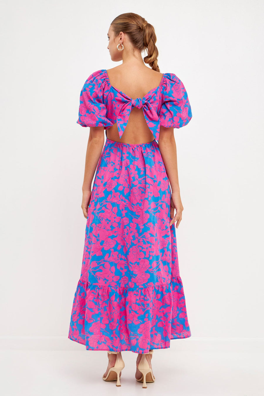 FREE THE ROSES-Floral Cut-Out Maxi Dress-DRESSES available at Objectrare