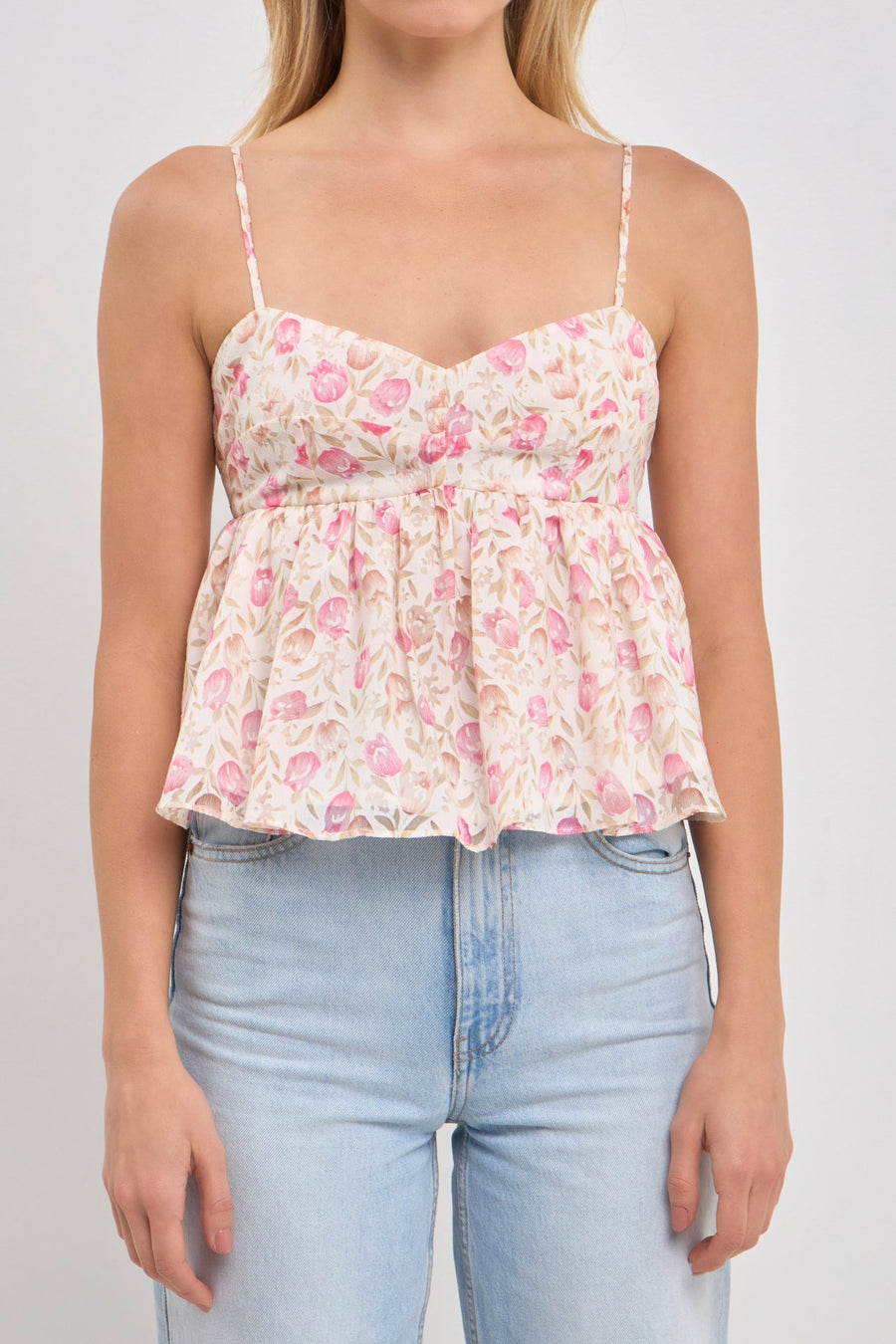 FREE THE ROSES-Floral Baby Doll Top-TOPS available at Objectrare