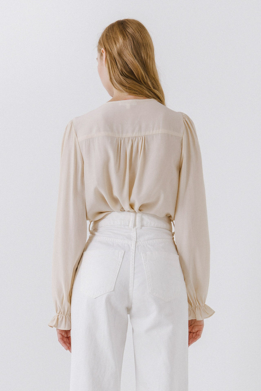 FREE THE ROSES-Ruching Detail Blouse-SHIRTS & BLOUSES available at Objectrare